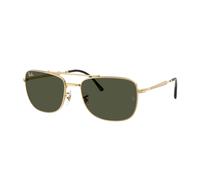 Ray - Ban Unisex Ray - Ban RB3755 001/31 Lunettes de soleil Métal Or Vert Carré Normale