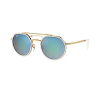 Ray - Ban Unisex Ray - Ban RB3765 001/4O Lunettes de soleil Métal Or Bleu Géométrique Normale Miroir