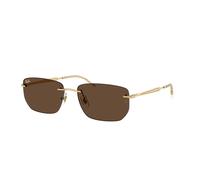 Ray - Ban Unisex Ray - Ban RB3768 001/73 Lunettes de soleil Métal Or Marron Géométrique Normale