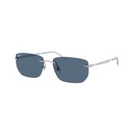 Ray - Ban Unisex Ray - Ban RB3768 003/80 Lunettes de soleil Métal Argent Bleu Géométrique Normale