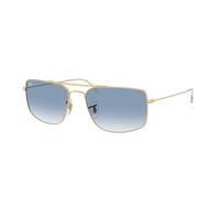 Ray - Ban Unisex Ray - Ban RB3779 EXPLORER 3 001/3F Lunettes de soleil Métal Or Bleu Carré Normale Nuancé