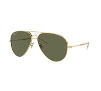 Ray - Ban Unisex Ray - Ban RB3825 OLD AVIATOR 001/58 Lunettes de soleil Métal Or Vert Pilote Polarisé