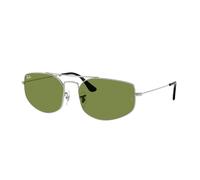 Ray - Ban Unisex Ray - Ban RB3845 EXPLORER 5 003/4E Lunettes de soleil Métal Argent Vert Géométrique Normale