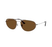 Ray - Ban Unisex Ray - Ban RB3945 004/57 Lunettes de soleil Métal Gris Marron Géométrique Polarisé