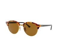 Ray - Ban Unisex Ray - Ban RB4246 CLUBROUND 1160 Lunettes de soleil Acétate Marron Ronde Normale