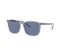 Ray - Ban Unisex Ray - Ban RB4387 639980 Lunettes de soleil Injecté Bleu Bleu Carré Normale