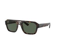 Ray - Ban Unisex Ray - Ban RB4397 CORRIGAN 135971 Lunettes de soleil Acétate Tortue Bleu Géométrique Normale