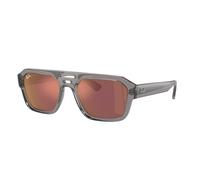 Ray - Ban Unisex Ray - Ban RB4397 CORRIGAN 6684D0 Lunettes de soleil Acétate Gris Violet Géométrique Normale