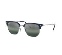 Ray - Ban Unisex Ray - Ban RB4416 NEW CLUBMASTER 6656G6 Lunettes de soleil Acétate Bleu Argent Géométrique Polarisé