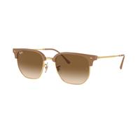 Ray - Ban Unisex Ray - Ban RB4416 NEW CLUBMASTER 672151 Lunettes de soleil Acétate Beige Marron Géométrique Normale Ombré