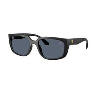 Ray - Ban Unisex Ray - Ban RB4443M F70287 Lunettes de soleil Jeter un coup d'œil Noir Gris Carré Normale