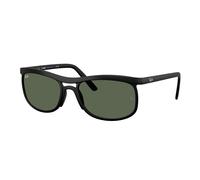 Ray - Ban Unisex Ray - Ban RB4452 601S71 Lunettes de soleil Jeter un coup d'œil Noir Vert Carré Normale
