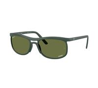 Ray - Ban Unisex Ray - Ban RB4452CH 6016/2 Lunettes de soleil Jeter un coup d'œil Vert Carré Polarisé