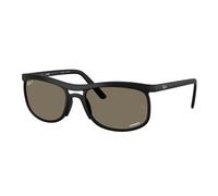 Ray - Ban Unisex Ray - Ban RB4452CH 601S87 Lunettes de soleil Jeter un coup d'œil Noir Carré Polarisé