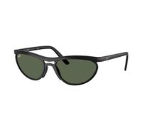 Ray - Ban Unisex Ray - Ban RB4453 601S71 Lunettes de soleil Jeter un coup d'œil Noir Vert Pillow Normale