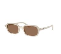 Ray - Ban Unisex Ray - Ban RB4455 ZURI 680873 Lunettes de soleil Injecté Blanc Marron Pillow Normale