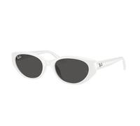 Ray - Ban Unisex Ray - Ban RB4457D 677287 Lunettes de soleil Injecté Blanc Gris Pillow Normale