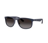 Ray - Ban Unisex Ray - Ban RB4468 6331T3 Lunettes de soleil Coup d'oeil Bleu Gris Carré Polarisé