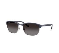 Ray - Ban Unisex Ray - Ban RB4469 6331T3 Lunettes de soleil Coup d'oeil Bleu Gris Carré Polarisé
