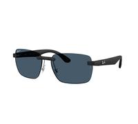 Ray - Ban Unisex Ray - Ban RB4470CH 601S1C Lunettes de soleil Coup d'oeil Noir Géométrique Polarisé
