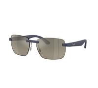 Ray - Ban Unisex Ray - Ban RB4470CH 63315J Lunettes de soleil Coup d'oeil Bleu Géométrique Polarisé
