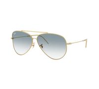 Ray - Ban Unisex Ray - Ban RBR0101S AVIATOR REVERSE 001/79 Lunettes de soleil Métal Or Bleu Pilote Normale Ombré