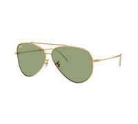 Ray - Ban Unisex Ray - Ban RBR0101S AVIATOR REVERSE 001/82 Lunettes de soleil Métal Or Vert Pilote Normale