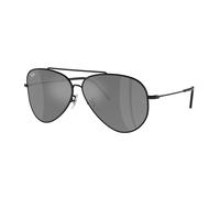 Ray - Ban Unisex Ray - Ban RBR0101S AVIATOR REVERSE 002/GS Lunettes de soleil Métal Noir Argent Pilote Normale Miroir