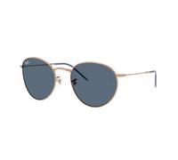 Ray - Ban Unisex Ray - Ban RBR0103S ROUND REVERSE 92023A Lunettes de soleil Métal Or Bleu Pantos Normale