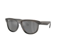 Ray - Ban Unisex Ray - Ban RBR0501S BOYFRIEND REVERSE 6707GS Lunettes de soleil Injecté Gris Argent Carré Normale Miroir