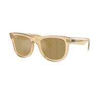 Ray - Ban Unisex Ray - Ban RBR0502S WAYFARER REVERSE 68215A Lunettes de soleil Acétate Jaune Marron Carré Miroir