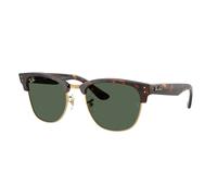 Ray - Ban Unisex Ray - Ban RBR0504S CLUBMASTER REVERSE 1359VR Lunettes de soleil Acétate Tortue Vert Carré Normale