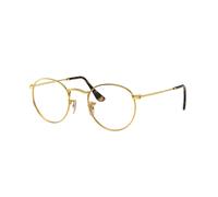 Ray - Ban Unisex Ray - Ban RX3447V ROUND METAL 2500 Montures optiques Métal Or Transparent Ronde Normale