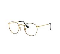 Ray - Ban Unisex Ray - Ban RX3447V ROUND METAL 2991 Montures optiques Métal Noir Transparent Ronde Normale