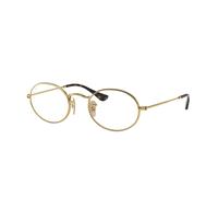 Ray - Ban Unisex RX3547V OVAL 2500 Montures optiques Métal Or Transparent Ronde Normale