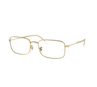 Ray - Ban Unisex Ray - Ban RX3746V 2500 Montures optiques Métal Or Transparent Géométrique Normale