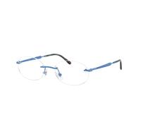 Ray - Ban Unisex Ray - Ban RX3767V 3208 Montures optiques Métal Bleu Transparent Ronde Normale