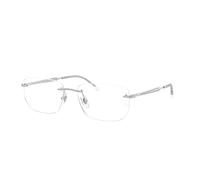 Ray - Ban Unisex Ray - Ban RX3768V 2501 Montures optiques Métal Argent Transparent Géométrique Normale