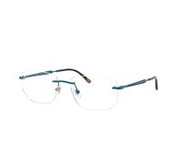 Ray - Ban Unisex Ray - Ban RX3768V 3203 Montures optiques Métal Bleu Transparent Géométrique Normale