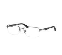 Ray - Ban Unisex Ray - Ban RX6285 2502 Montures optiques Métal Gris Transparent Carré Normale
