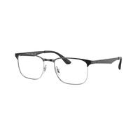 Ray - Ban Unisex Ray - Ban RX6363 2861 Montures optiques Métal Noir Transparent Carré Normale