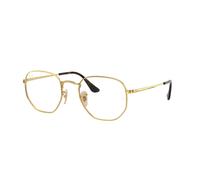 Ray - Ban Unisex Ray - Ban RX6448 HEXAGONAL 2500 Montures optiques Métal Or Transparent Géométrique Normale