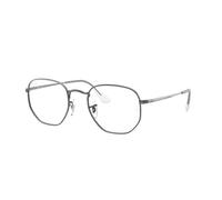 Ray - Ban Unisex Ray - Ban RX6448 HEXAGONAL 2502 Montures optiques Métal Gris Transparent Géométrique Normale