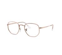 Ray - Ban Unisex Ray - Ban RX6448 HEXAGONAL 3094 Montures optiques Métal Or Transparent Géométrique Normale