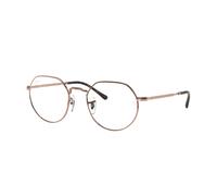 Ray - Ban Unisex Ray - Ban RX6465 JACK 2943 Montures optiques Métal Bronze Transparent Géométrique Normale
