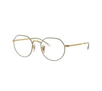 Ray - Ban Unisex Ray - Ban RX6465 JACK 3136 Montures optiques Métal Vert Transparent Géométrique Normale