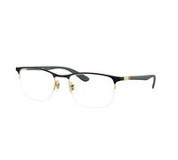 Ray - Ban Unisex Ray - Ban RX6513 2994 Montures optiques Métal Noir Transparent Géométrique Normale