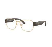 Ray - Ban Unisex Ray - Ban RX6532 2500 Montures optiques Métal Or Transparent Carré Normale