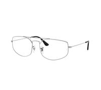 Ray - Ban Unisex Ray - Ban RX6545 EXPLORER 5 2501 Montures optiques Métal Argent Transparent Géométrique Normale