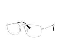 Ray - Ban Unisex Ray - Ban RX6579 RX6579 2501 Montures optiques Métal Argent Transparent Carré Normale